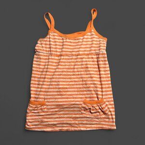 Bella de Jour Medium orange striped y2k look top with pockets #fairycore #summer